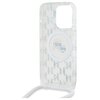 Etui KARL LAGERFELD IML Crossbody Monogram Karl & Choupette Head MagSafe do Apple iPhone 15 Pro Przezroczysty Dominujący kolor Przezroczysty