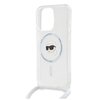 Etui KARL LAGERFELD Crossbody IML Karl Head Magsafe do Apple iPhone 15 Pro Przezroczysty Dominujący kolor Przezroczysty