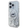 Etui KARL LAGERFELD Liquid Glitter Choupette Head Magsafe do Apple iPhone 15 Pro Transparentny Seria telefonu iPhone