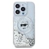Etui KARL LAGERFELD Liquid Glitter Choupette Head Magsafe do Apple iPhone 15 Pro Transparentny Model telefonu iPhone 15 Pro