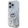 Etui KARL LAGERFELD Liquid Glitter Karl Head Magsafe do Apple iPhone 15 Pro Przezroczysty Seria telefonu iPhone