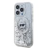 Etui KARL LAGERFELD Liquid Glitter Choupette Head Magsafe do Apple iPhone 15 Pro Max Transparentny Model telefonu iPhone 15 Pro Max