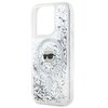 Etui KARL LAGERFELD Liquid Glitter Karl Head Magsafe do Apple iPhone 15 Pro Max Transparentny Dominujący kolor Transparentny