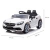 Samochód dla dziecka MILLY MALLY Mercedes-Benz SLC Biały Funkcje dodatkowe Gniazdo kart SD