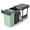 Kosz na śmieci do zabudowy BRABANTIA Sort&Go 232503 2 x 15L Szary Pojemność [l] 15