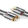 Kabel 2xRCA - 2xRCA NEDIS 2 m Inne Metalowe konektory pokryte warstwą 24k złota