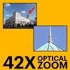 Aparat KODAK AZ426 Czarny + baterie + etui + karta pamięci 64GB, 20Mpix, 42x zoom optyczny Funkcje dodatkowe Technologia rozpoznawania twarzy