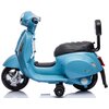 Motorek elektryczny SUN BABY Scooter Vespa z oparciem Niebieski Hamulec Automatyczny