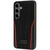 Etui AUDI Genuine Leather MagSafe do Samsung Galaxy S24 Czarno-czerwony Model telefonu Galaxy S24