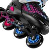 Łyżworolki NILS EXTREME Brave NH18190A 4w1 (rozmiar 29-33) Czarno-różowy Zapięcie Rzep