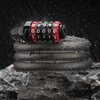 Zapięcie rowerowe ROCKBROS RKS507-1BK Linka Czarny Materiał Metal