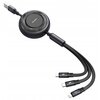 Kabel USB - USB-C/Lightning/Micro-USB MCDODO 3w1 1.2m Czarny Gwarancja 12 miesięcy