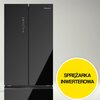 Lodówka HISENSE RF632N4GBE1 No Frost 200cm Czarne szkło Kolor / wykończenie frontu Czarne szkło