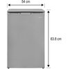 Lodówka SHARP SJ-UE121T0S-EU 83.8cm Srebrna bez blatu Kolor / wykończenie boków Srebrny
