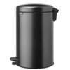 Kosz na śmieci z pedałem BRABANTIA NewIcon 233500 wyjmowane wiadro, nie przepuszcza zapachów, stal 20L Szary Liczba komór 1