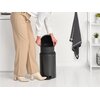 Kosz na śmieci z pedałem BRABANTIA NewIcon 233487 wyjmowane wiadro, nie przepuszcza zapachów, stal 12L Szary Przeznaczony do Do łazienki
