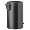 Kosz na śmieci z pedałem BRABANTIA NewIcon 233487 wyjmowane wiadro, nie przepuszcza zapachów, stal 12L Szary Mechanizm otwierania Nożny