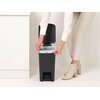 Kosz na śmieci BRABANTIA 800306 StepUp 16L Antracytowy Kształt Prostokątny