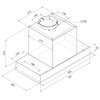 Okap AFRELLI AW-13 Piano Gesto 60 Inox/czarny 491m3/h 60dB klasa B Timer Regulacja prędkości Skokowa