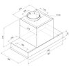 Okap AFRELLI AW-13 Piano Gesto 60 Inox/biały 491m3/h 60dB klasa B Timer Szerokość [cm] 59.5