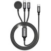 Kabel USB Typ-C/Lightning/Watch AWEI W23 1.2 m Czarny