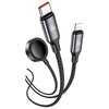 Kabel USB Typ-C/Lightning/Watch AWEI W23 1.2 m Czarny Długość [m] 1.2