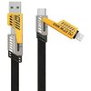 Kabel USB Typ-C/USB - USB Typ-C/Lightning AWEI CL-226 1.2 m Czarny