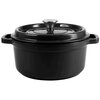 Czarny zestaw VINTAGE CUISINE (Przybory kuchenne VC2KUS20BL11CP (7 elementów) + Noże kuchenne ze stojakiem (7 elementów) + Garnek VC2P2619BF20CP 26 cm + Czajnik Retro + Toster Retro Chromowany) Zawartość zestawu 1 x chochla