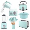 Miętowy zestaw VINTAGE CUISINE (Przybory kuchenne VC2KUS20MT11CP (7 elementów) + Garnek VC2P2619BF20CP 26 cm + Czajnik Retro + Blender kielichowy Retro VC1TBL23MT11CP + Mikser ręczny Retro + Toster Retro Chromowany + Radio Chrom)