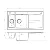 Zlewozmywak ALVEUS Apelles 70 kol. 04 4507004 Steel Komora 1 360 x 370 x 220 mm