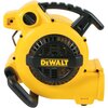 Żółta dmuchawa z czarnymi elementami, z widocznym logo "DEWALT" na środku. Urządzenie ma uchwyt i kratkę wentylacyjną.