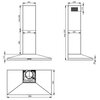Okap FALMEC Mizar 90 Inox 680m3/h 62dB klasa B Szerokość [cm] 89.9