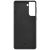 Czarne etui silikonowe z wycięciem na aparat i logo "3mk" na dole. Produkt przeznaczony jest do modelu Samsung Galaxy S21+ 5G.
