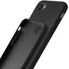 Czarne etui silikonowe do telefonu, widoczne z zewnątrz i wewnątrz, z wycięciami na przyciski i aparat. Produkt jest przeznaczony do modeli Apple iPhone 7/8/SE 2020/2022.