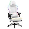 Fotel HUZARO Force 4.6 RGB Biały Wysokość siedziska [cm] 46.5 - 54