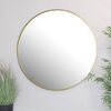 Lustro MUFART 15094 średnica 70 cm Złoty Materiał Szkło
