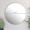 Lustro MUFART 15094 średnica 70 cm Złoty Materiał Metal