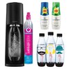Saturator SODASTREAM Terra Czarny + Butelka SODASTREAM Hipster (3 sztuki) + Syropy SODASTREAM Lipton Ice Tea Cytryna, Ice Tea Zielona Herbata 2 x 440 ml