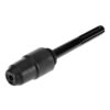 Czarny adapter wykonany z metalu, z widocznym cylindrycznym korpusem i długim, rowkowanym trzpieniem. Produkt ma gładką powierzchnię i jednolity kolor.