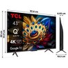 Telewizor TCL 43C69B 43" QLED 4K Google TV HDMI 2.1 Dolby Vision Dolby Atmos Smart TV Tak