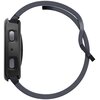 Czarne etui SPIGEN Liquid Air do Samsung Galaxy Watch 7 (44mm) jest widoczne z boku, z dwoma przyciskami na obudowie. Pasek zegarka jest ciemny i zapięty.