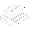 Okap VDB V50 M Czarny 320m3/h 66dB klasa B Szerokość [cm] 50