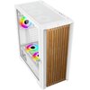 Obudowa VETENI Woody VT-WOODY-01WH Biały Podświetlenie ARGB