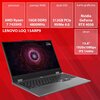 Czerwone tło z białym tekstem przedstawia specyfikację laptopa: procesor AMD Ryzen 7 7435HS, 16GB DDR5 4800MHz RAM, 512GB PCIe NVMe 4.0 SSD, karta graficzna Nvidia GeForce RTX 4050, ekran 15.6" 1920x1080px IPS 144Hz. Na dole widoczny jest otwarty laptop z