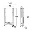 Stojak na ubrania ARREDAMENTI Elios 37 x 78 cm Bukowy Materiał wykonania Buk