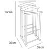 Stojak na ubrania ARREDAMENTI Maxi 102 x 35 cm Czarny Dla dzieci Nie