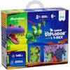 Klocki elastyczne MARIOINEX Mini Waffle Smok Diplodok i T-Rex 906217