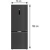 Lodówka GRUNDIG GKPN6793XD No Frost 192cm Ciemny Inox AeroFresh Eco Inverter Wyświetlacz Zewnętrzny