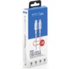 Opakowanie kabla USB-C do Lightning marki Montis, model MT126, o długości 1 metra, z oznaczeniem "20W Fast Charge" i informacją "Designed in Poland". Na opakowaniu widoczne są również ikony przedstawiające funkcje: PD Power Delivery, High Power 20W, USB o