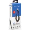 Opakowanie kabla USB-A do Lightning MONTIS MT129 o długości 1,5 m, z widocznym spiralnym kablem i końcówkami USB oraz Lightning na tle białego pudełka. Na opakowaniu znajdują się napisy: "MONTIS DESIGNED IN POLAND", "USB LIGHTNING UNIWERSALNY PRZEWÓD USB"